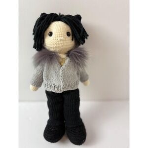 Handemade Anime Kitsune Doll, The Wolf Spirit, Japanese Doll, crocheted by hand.